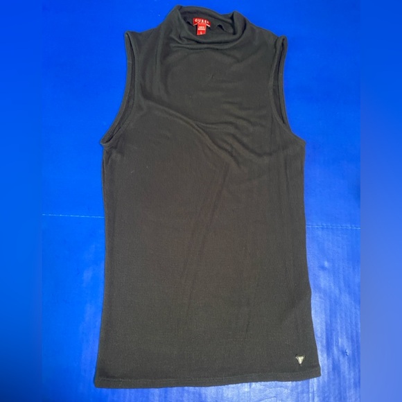Guess NWOT Black Muscle Tee for Women Size S - Picture 1 of 5